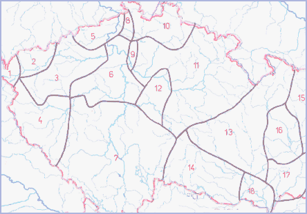Layout tribes in period about 6. 7. century with supposed  limits
