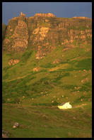 Cliffs above Cleadale settlement, Eigg