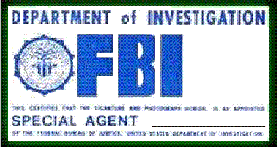 Prázdný formulář průkazu agenta F.B.I. - (C)Alien