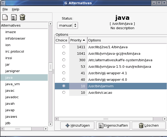 Galternatives screenshot